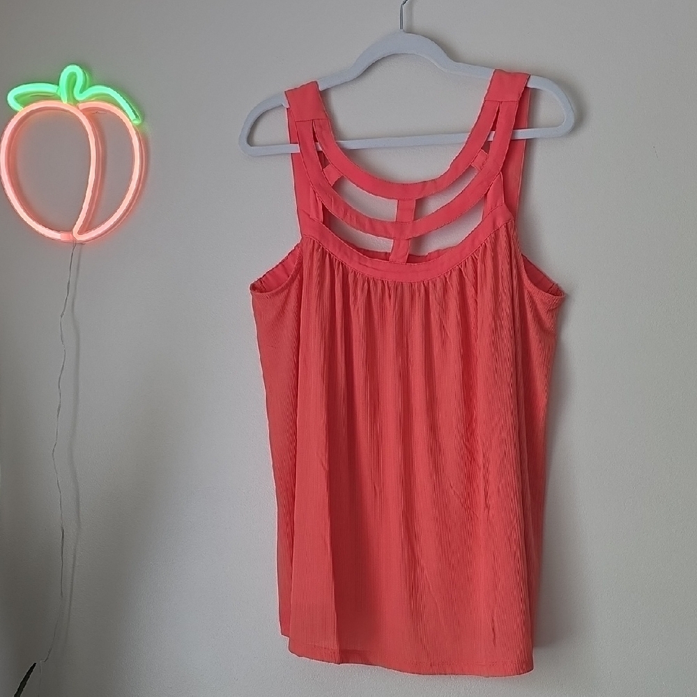 Torrid 1X Coral Sleeveless Top